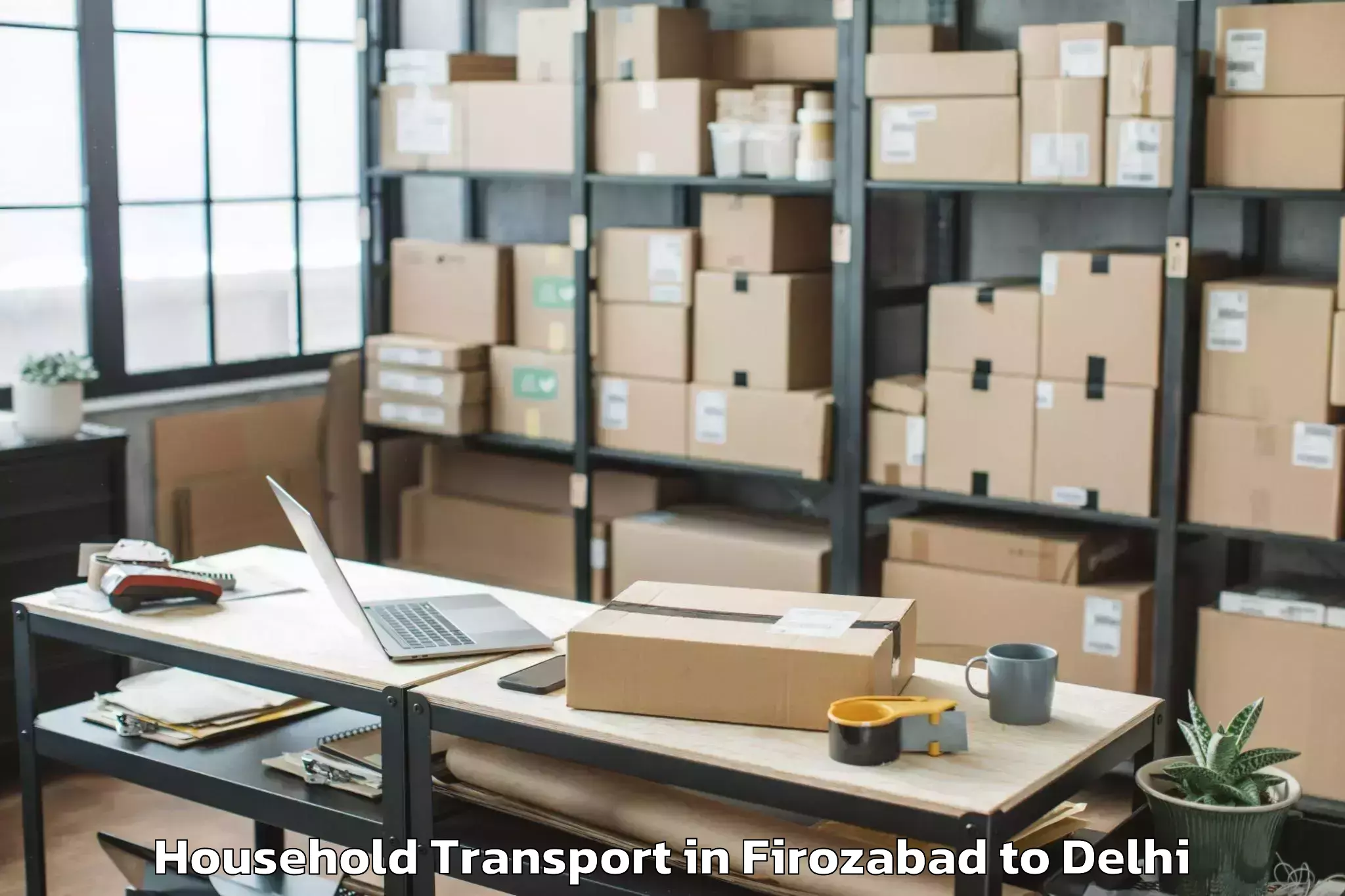 Hassle-Free Firozabad to Kalkaji Household Transport